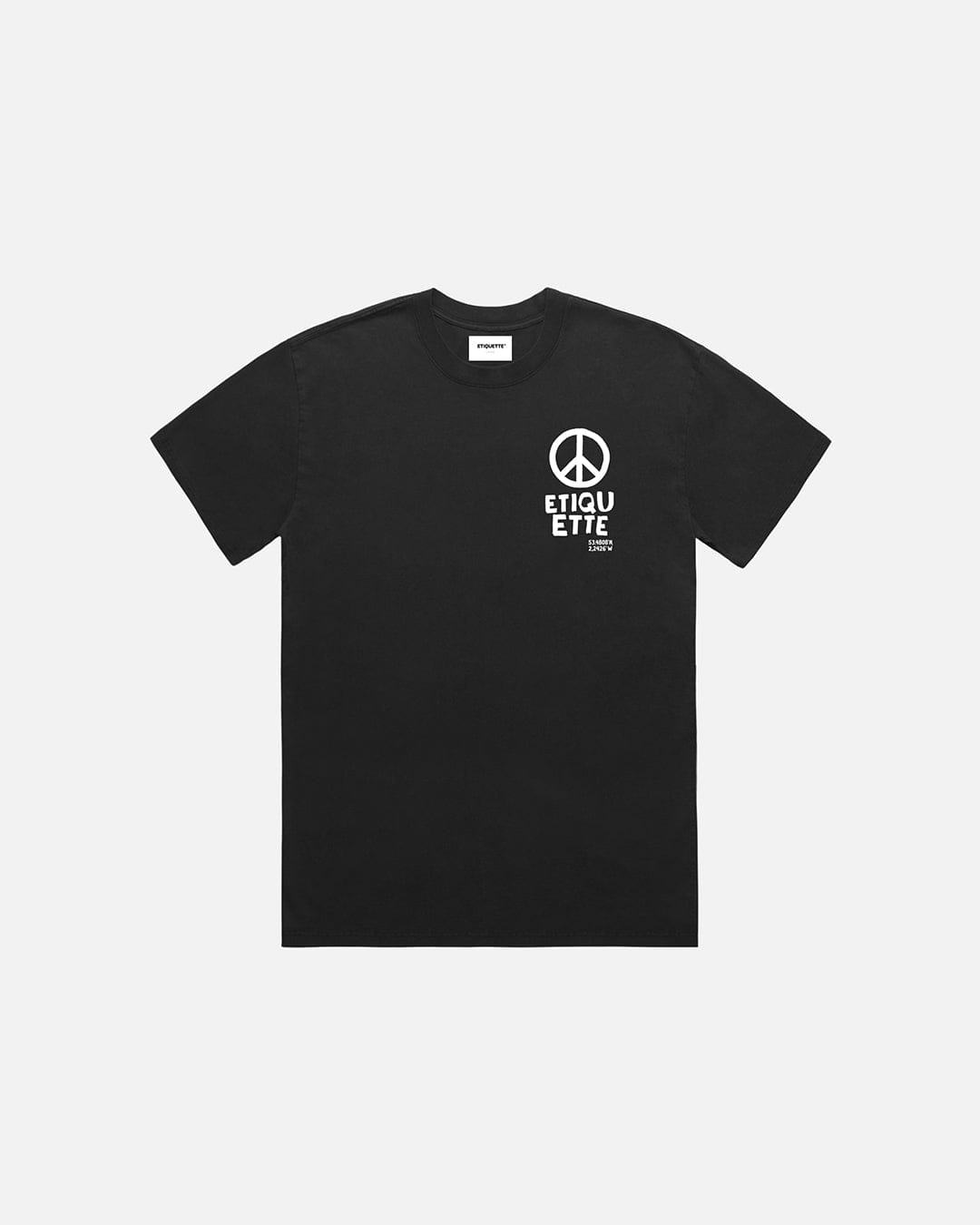 Etiquette PEACE TEE 'BLACK' - Kick Game
