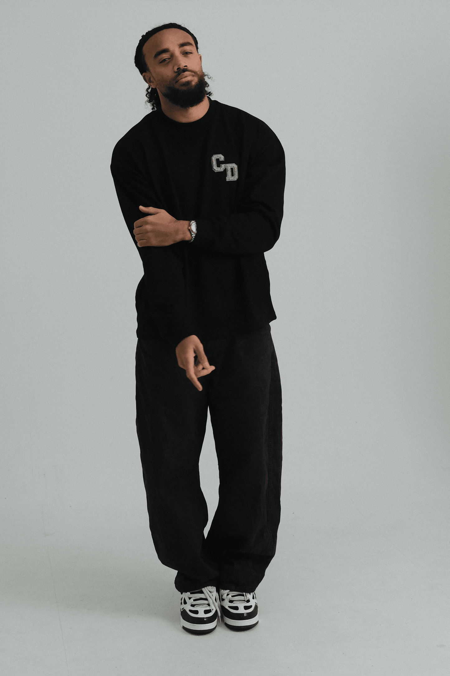 Cardair CD Logo Long Sleeve T shirt - Black - Kick Game