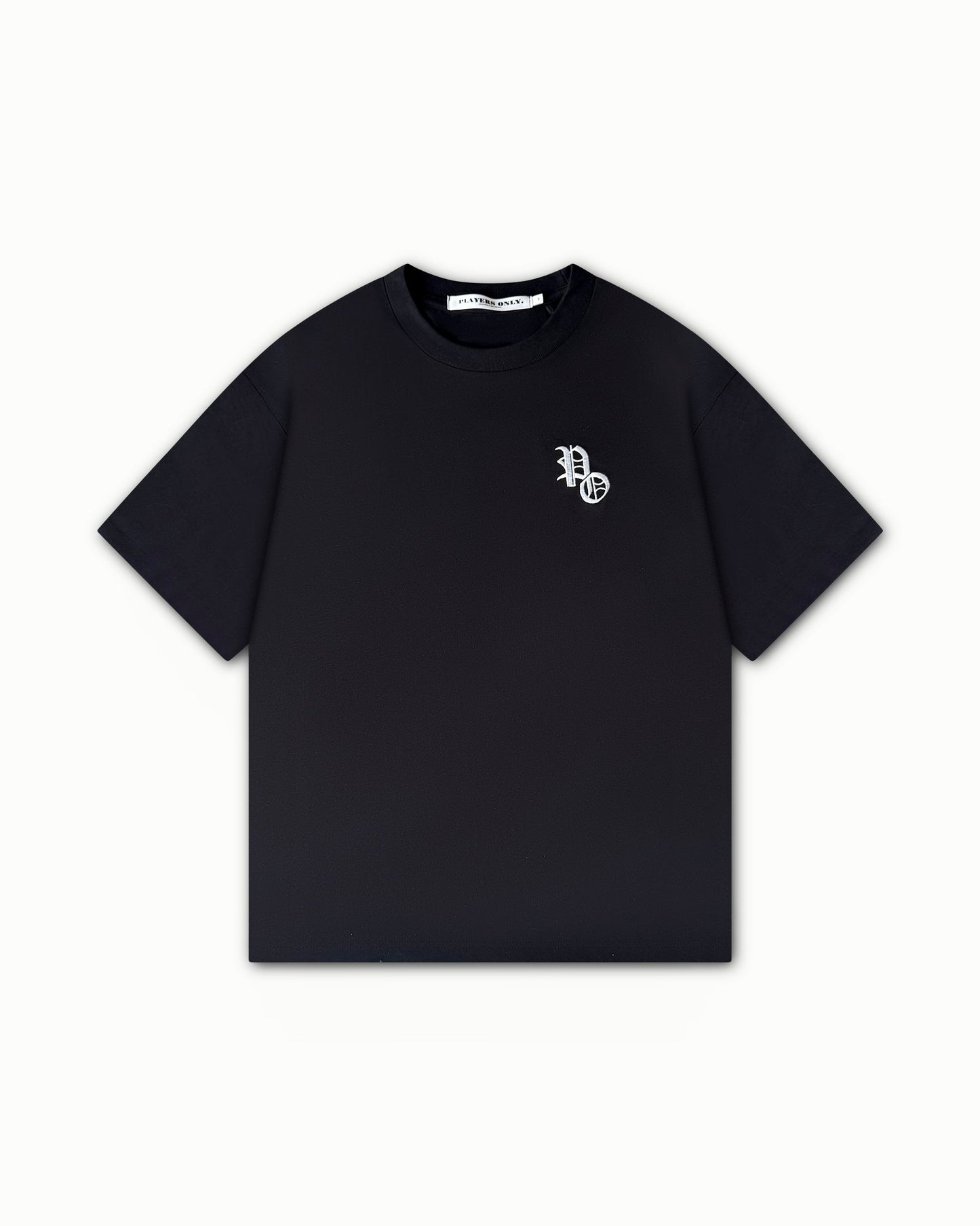 PLAYERS ONLY BLACK EMBROIDERED TEE - Kick Game