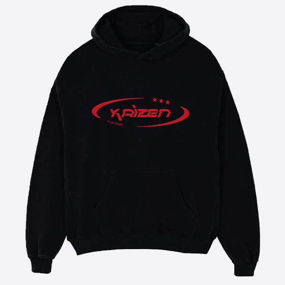 KAIZEN MARKET HI JACKER HOODIE BLACK - Kick Game