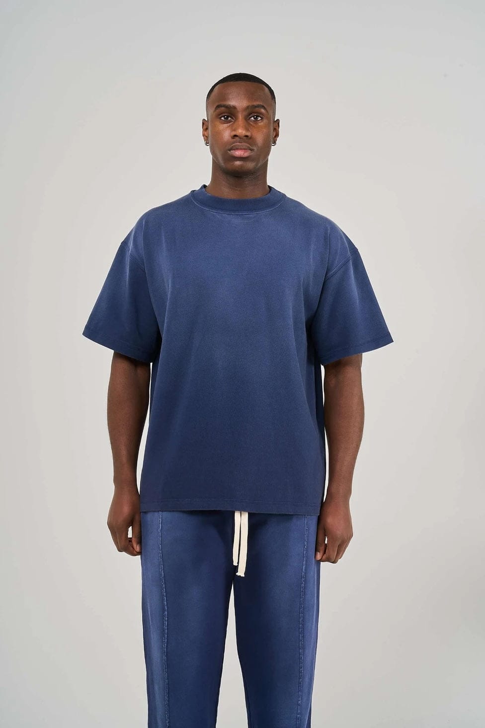 KAIZEN MARKET BLANK HEAVYWEIGHT FADE OUT TEE BLUE - Kick Game