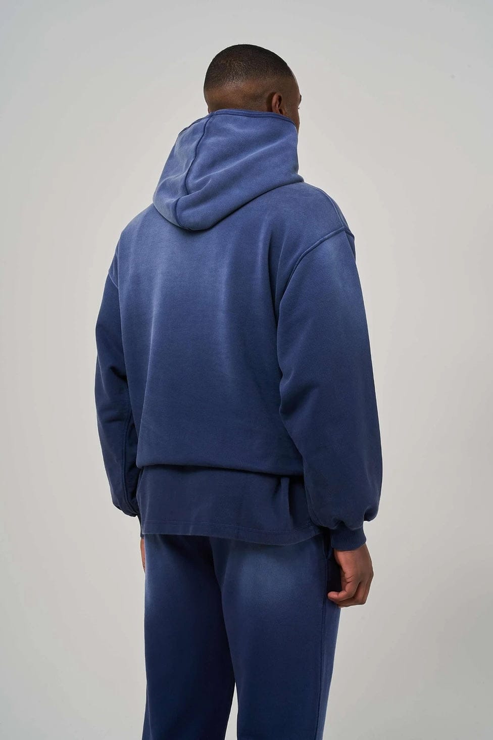 KAIZEN MARKET BLANK HEAVYWEIGHT FADE OUT HOODIE BLUE - Kick Game
