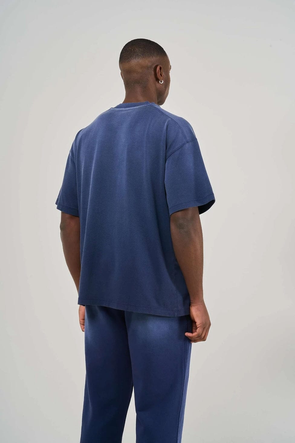 KAIZEN MARKET BLANK HEAVYWEIGHT FADE OUT TEE BLUE - Kick Game