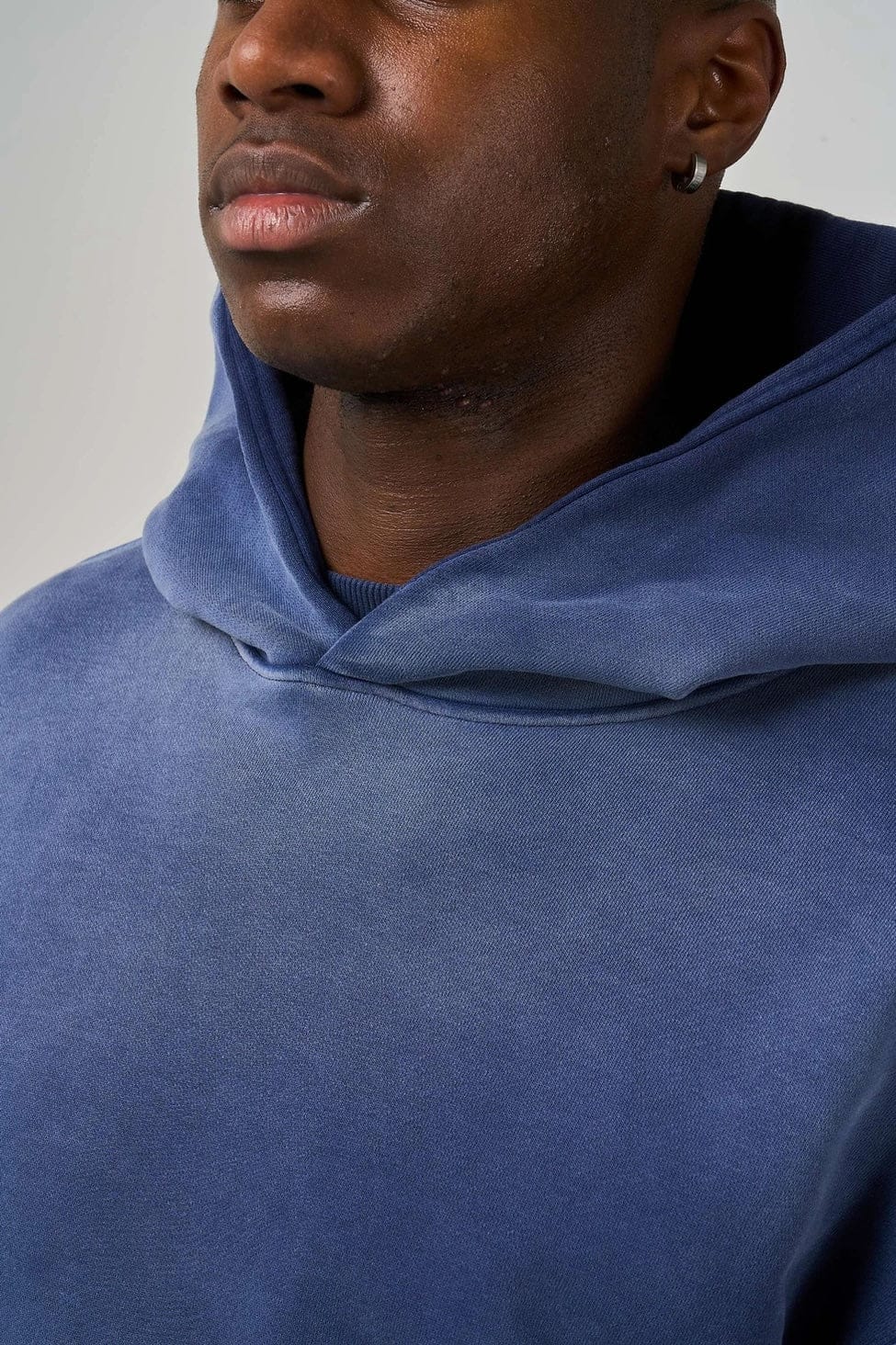 KAIZEN MARKET BLANK HEAVYWEIGHT FADE OUT HOODIE BLUE - Kick Game