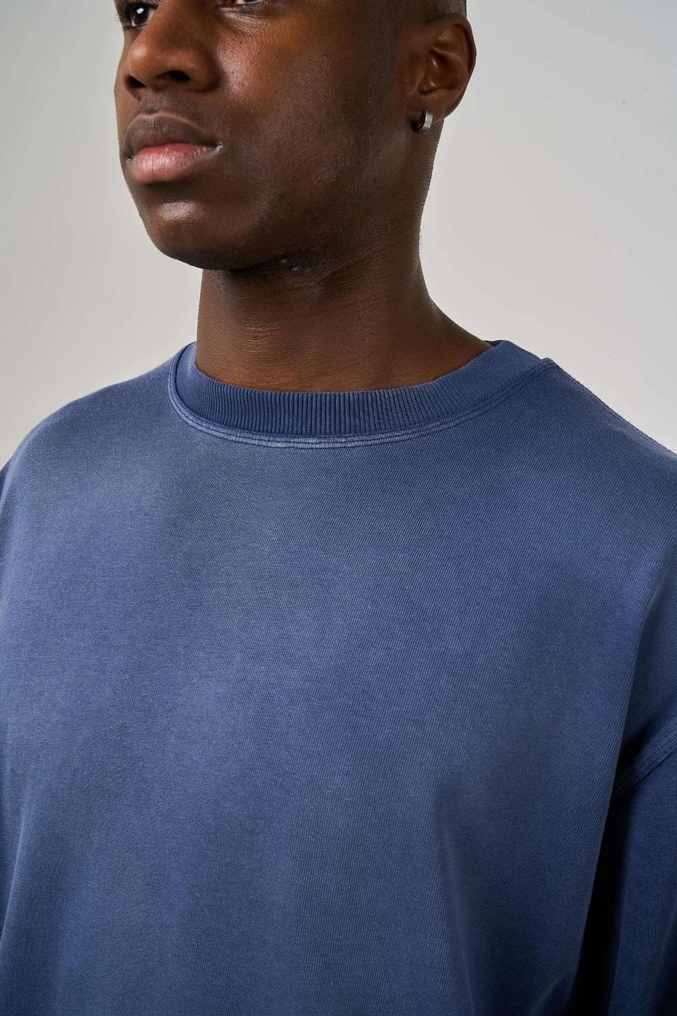 KAIZEN MARKET BLANK HEAVYWEIGHT FADE OUT LONGSLEEVE TEE BLUE - Kick Game