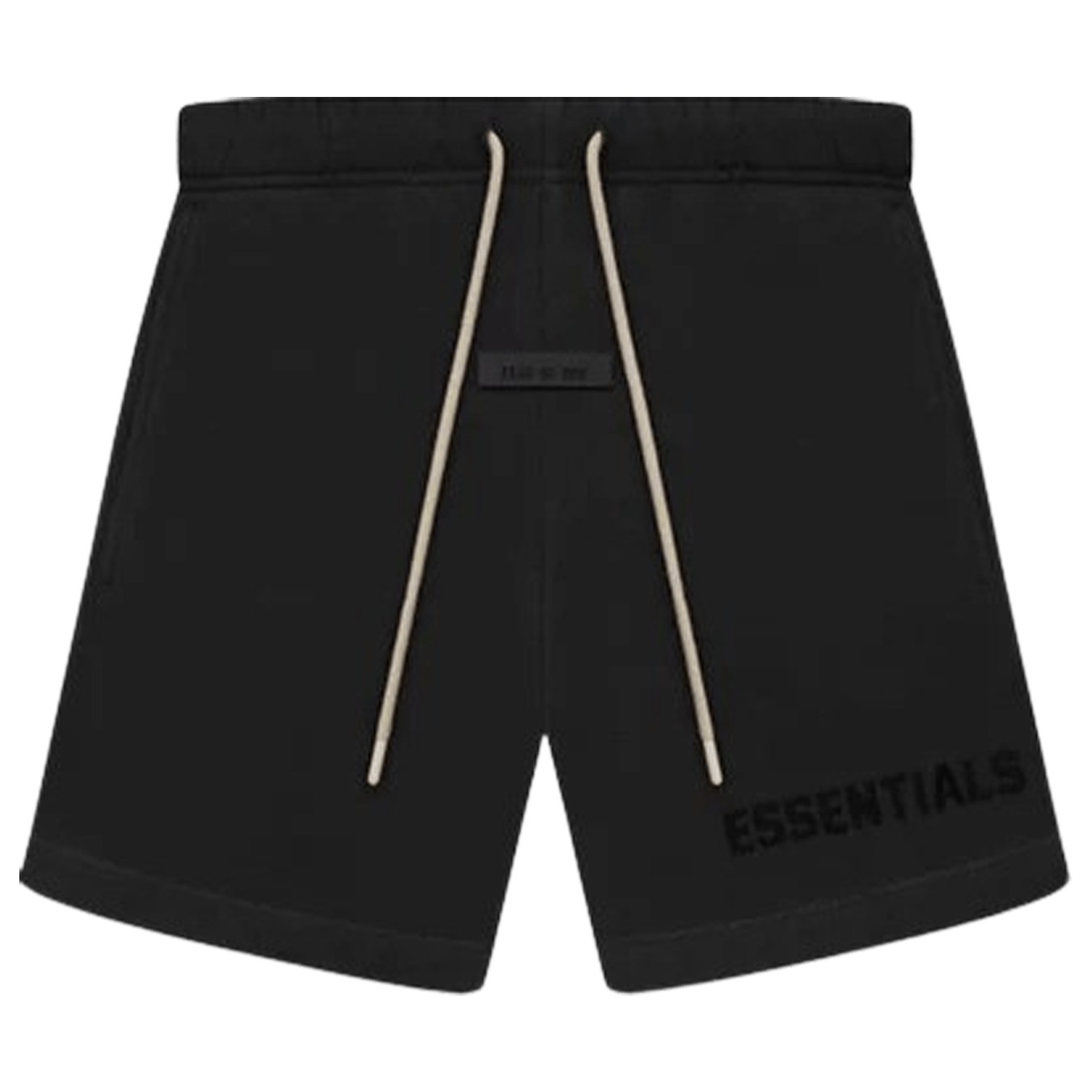 FEAR OF GOD ESSENTIALS Cream Drawstring Sweatshort Jet Black Kick Game