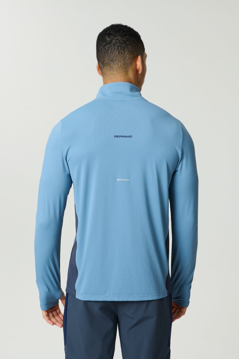 VORTEX QUARTER ZIP - DUSTY BLUE / INK BLUE - Kick Game