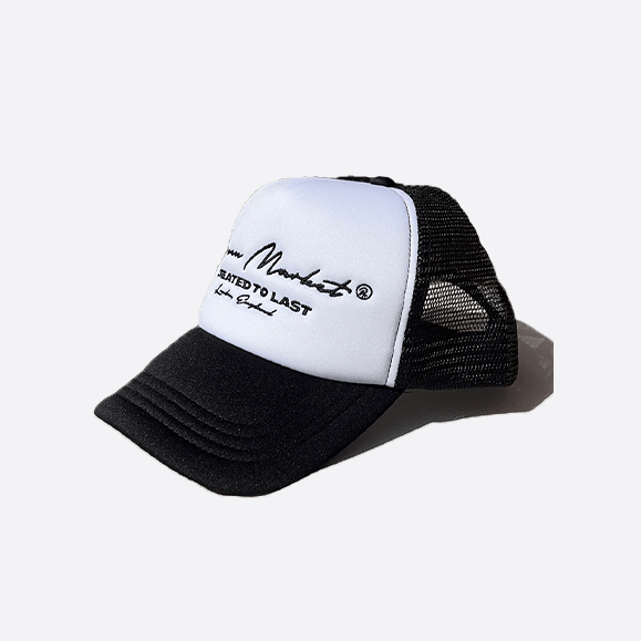 KAIZEN MARKET AUTOGRAPH TRUCKER HAT WHITE - Kick Game