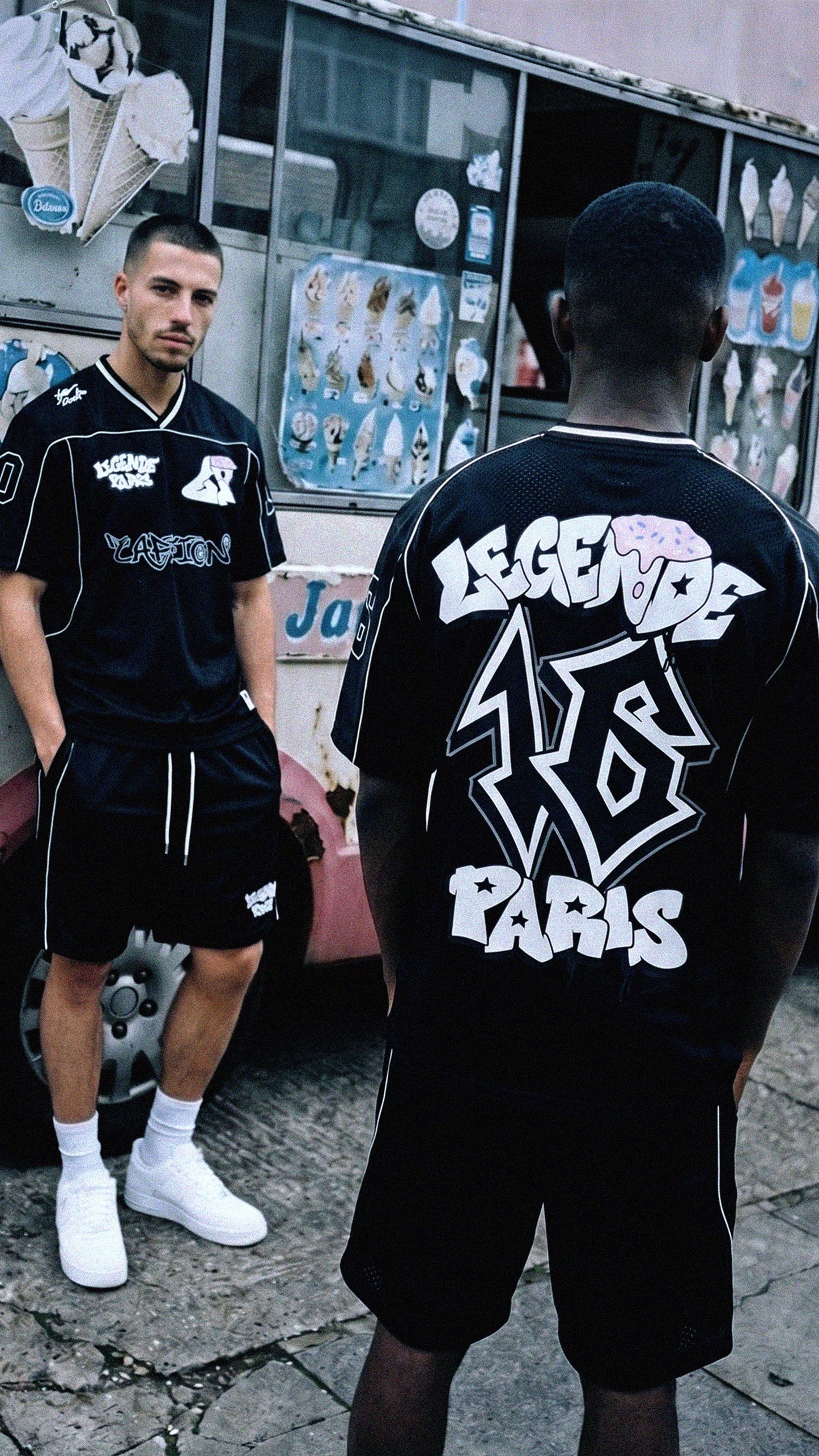 Legende Paris GRAFFITI MESH JERSEY - BLACK - Kick Game