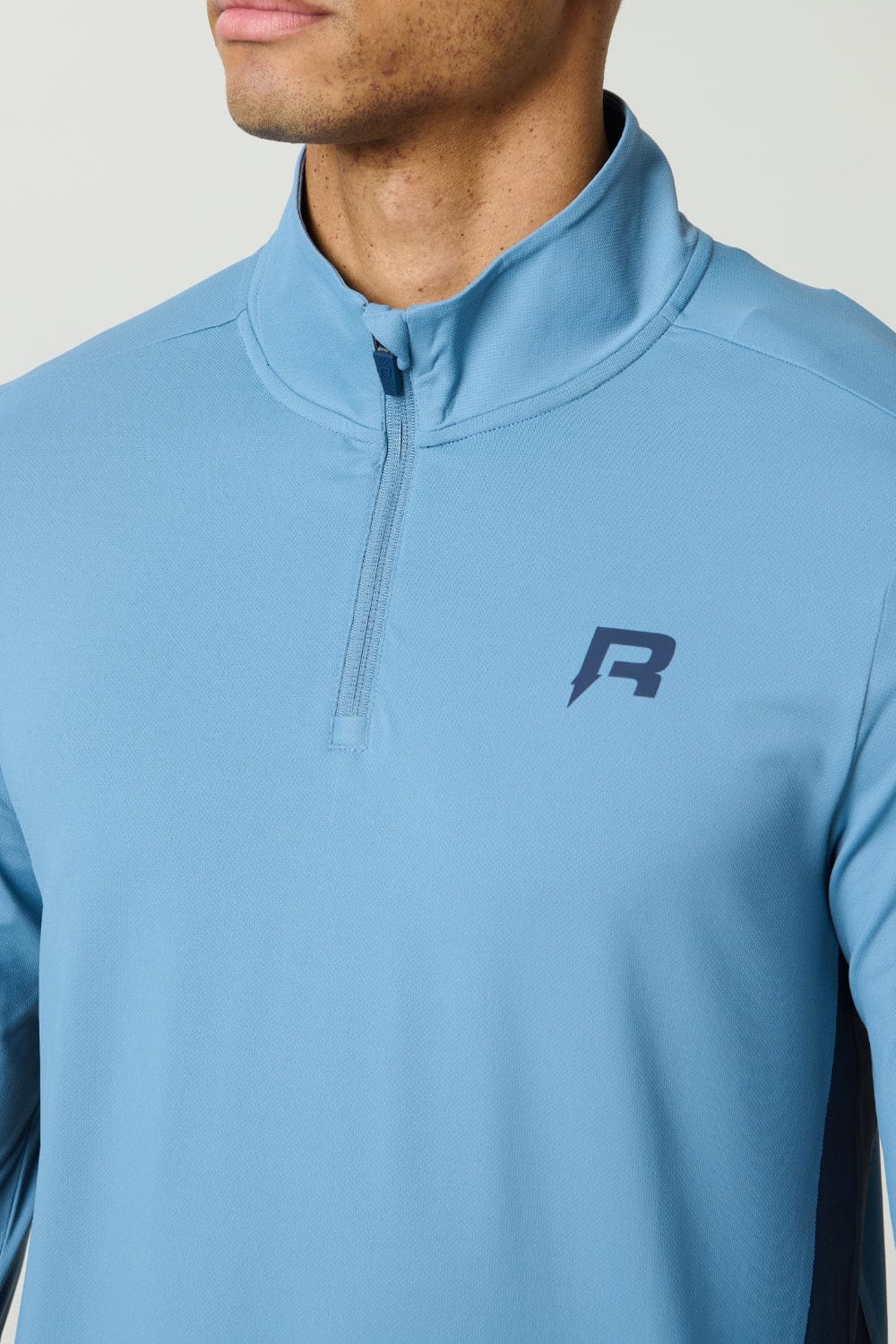 VORTEX QUARTER ZIP - DUSTY BLUE / INK BLUE - Kick Game