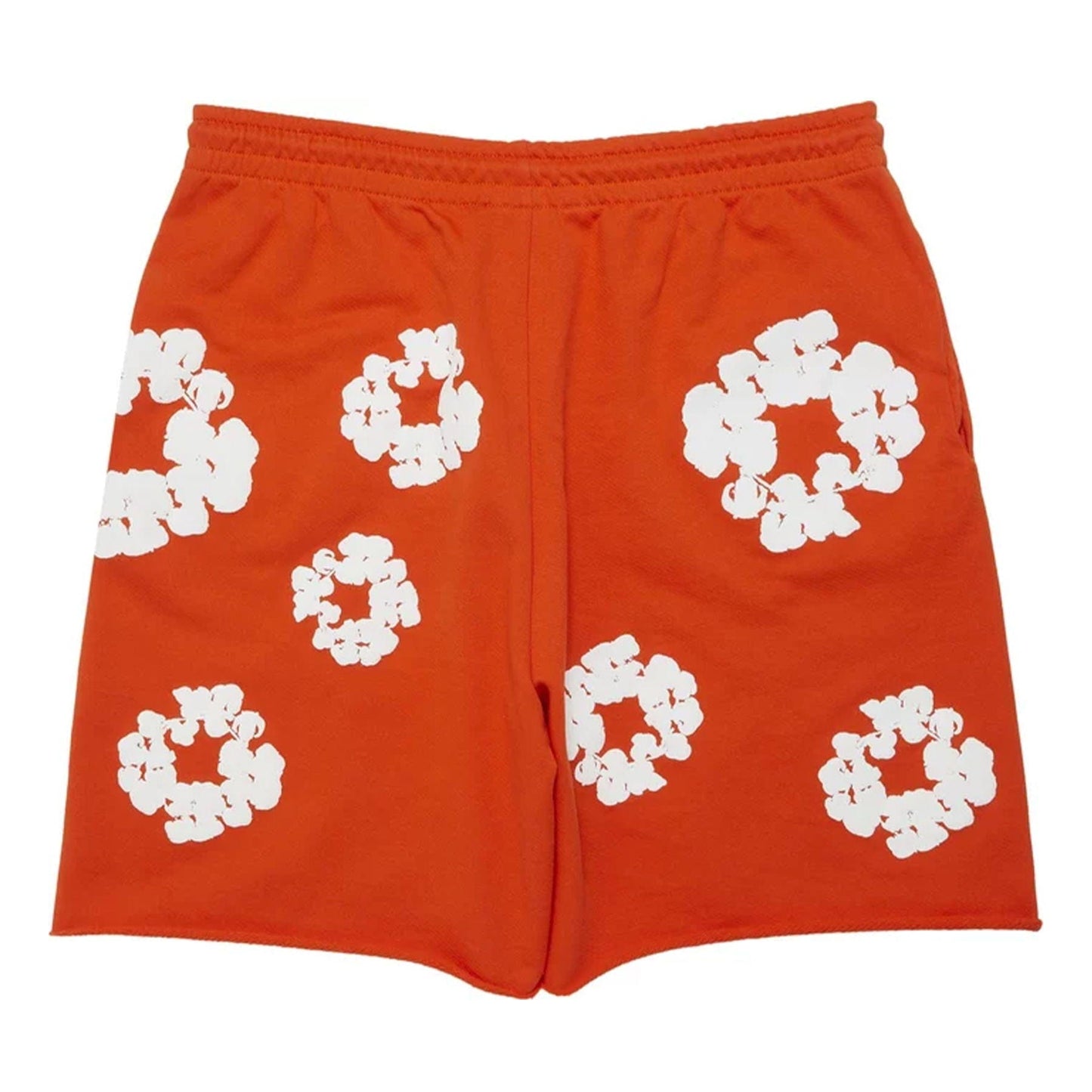 Denim Tears The Cotton Wreath Shorts 'Orange' - Kick Game