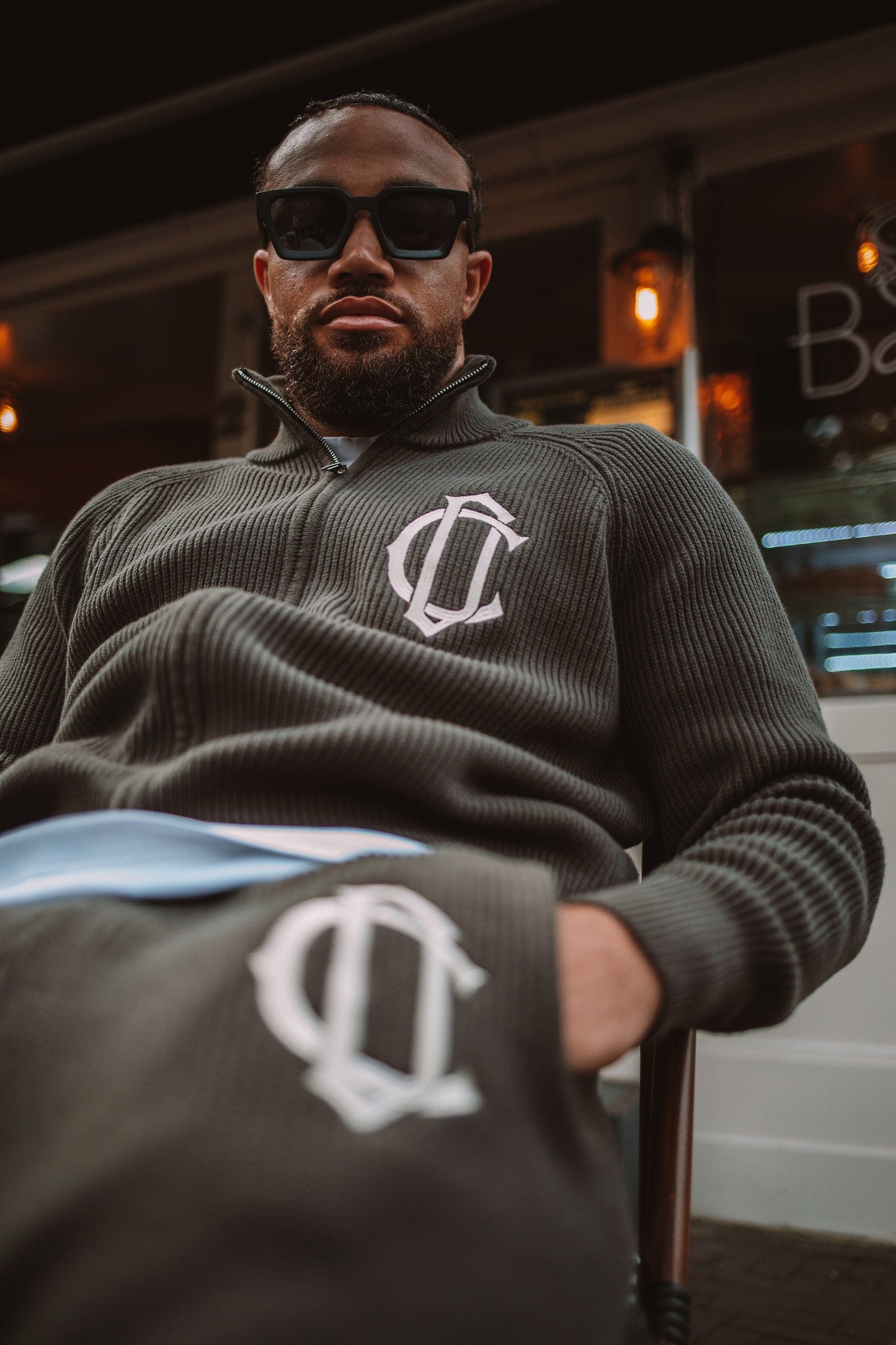 Cardair CD Emblem Knit Track Top - Olive - Kick Game