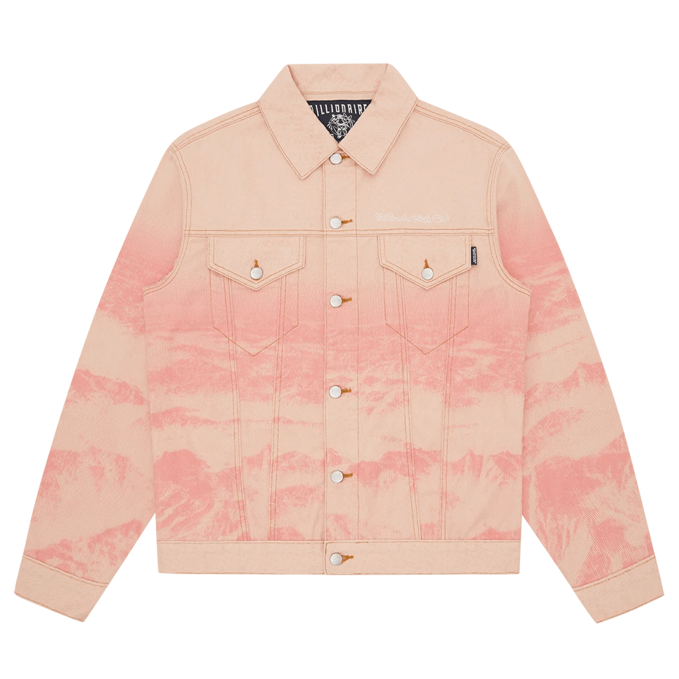Billionaire Boys Club Mountain Print Astro Denim Jacket 'Pink' - Kick Game