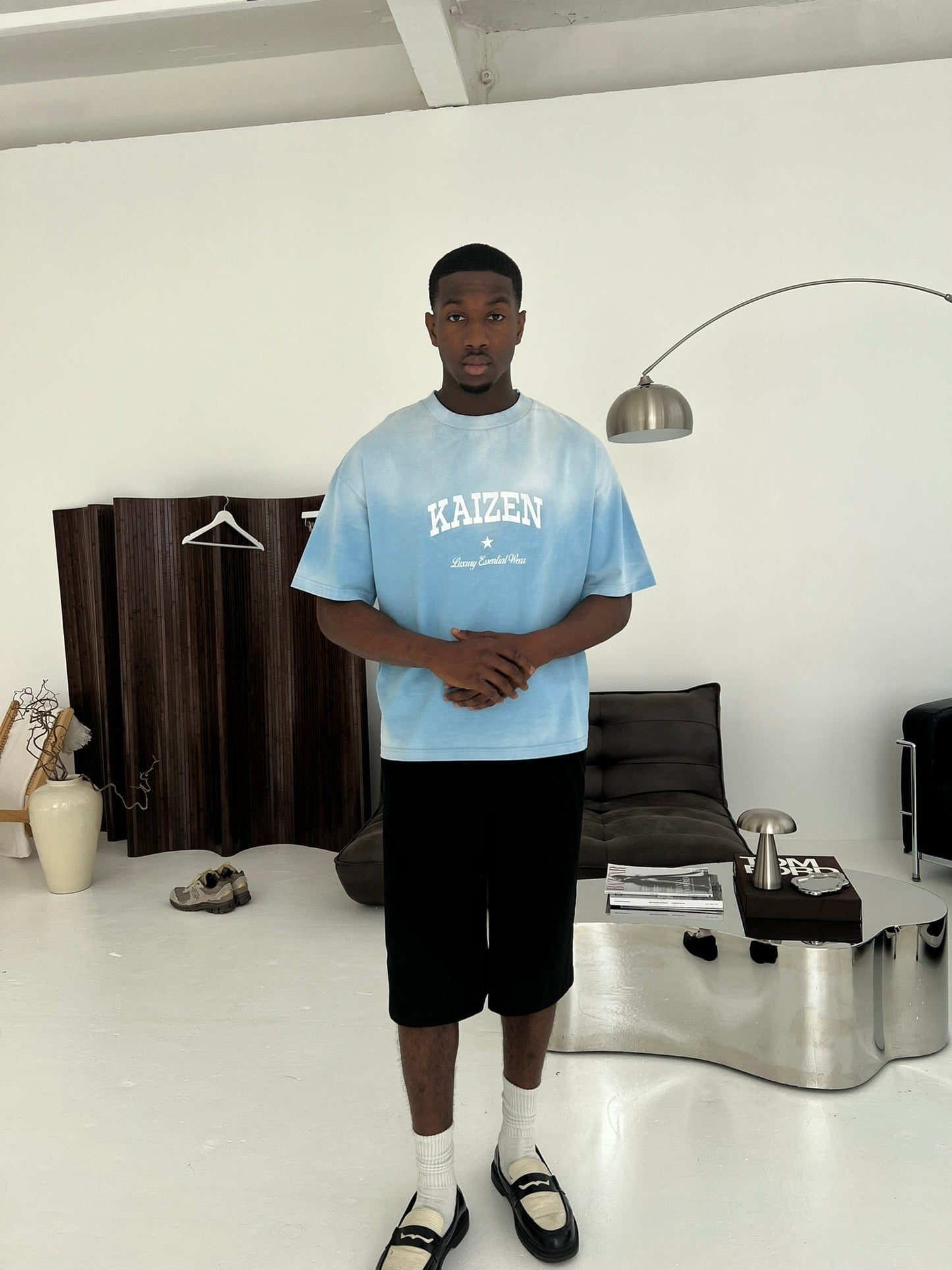 KAIZEN MARKET SUNFADED TEE BLUE - Kick Game