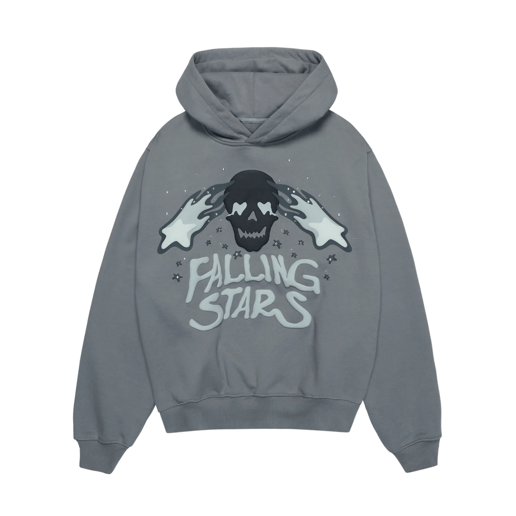 Broken Planet Market Hoodie 'Falling Stars' - Dark Grey - Kick Game