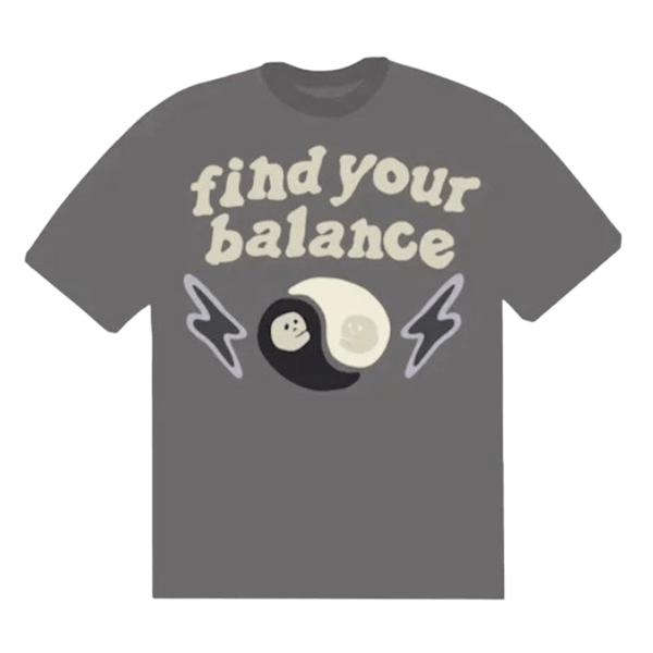 Broken Planet Market T-Shirt 'Find Your Balance' - Ash Grey - Kick Game