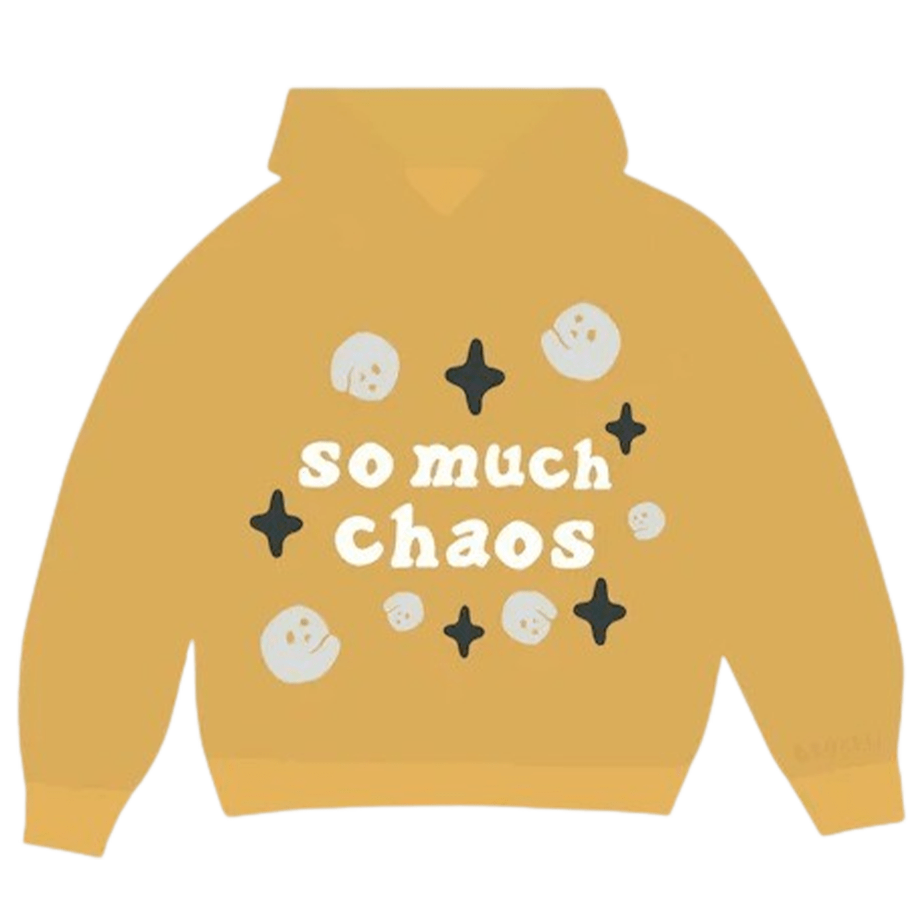 Broken Planet Market Hoodie 'So Much Chaos' - Mustard Yellow - Kick Game