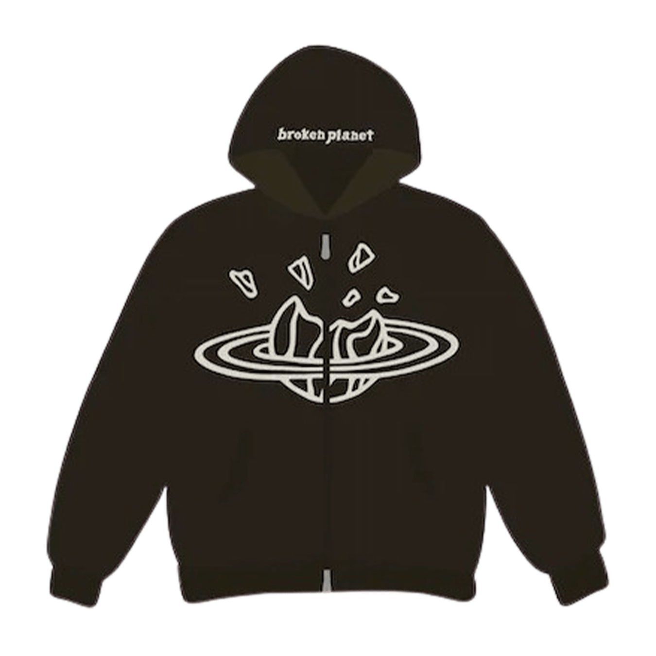 Broken Planet ジップフーディー ジップアップパーカー Broken Planet Performance Zip-Up Soot Black Hoodie | BP-ML