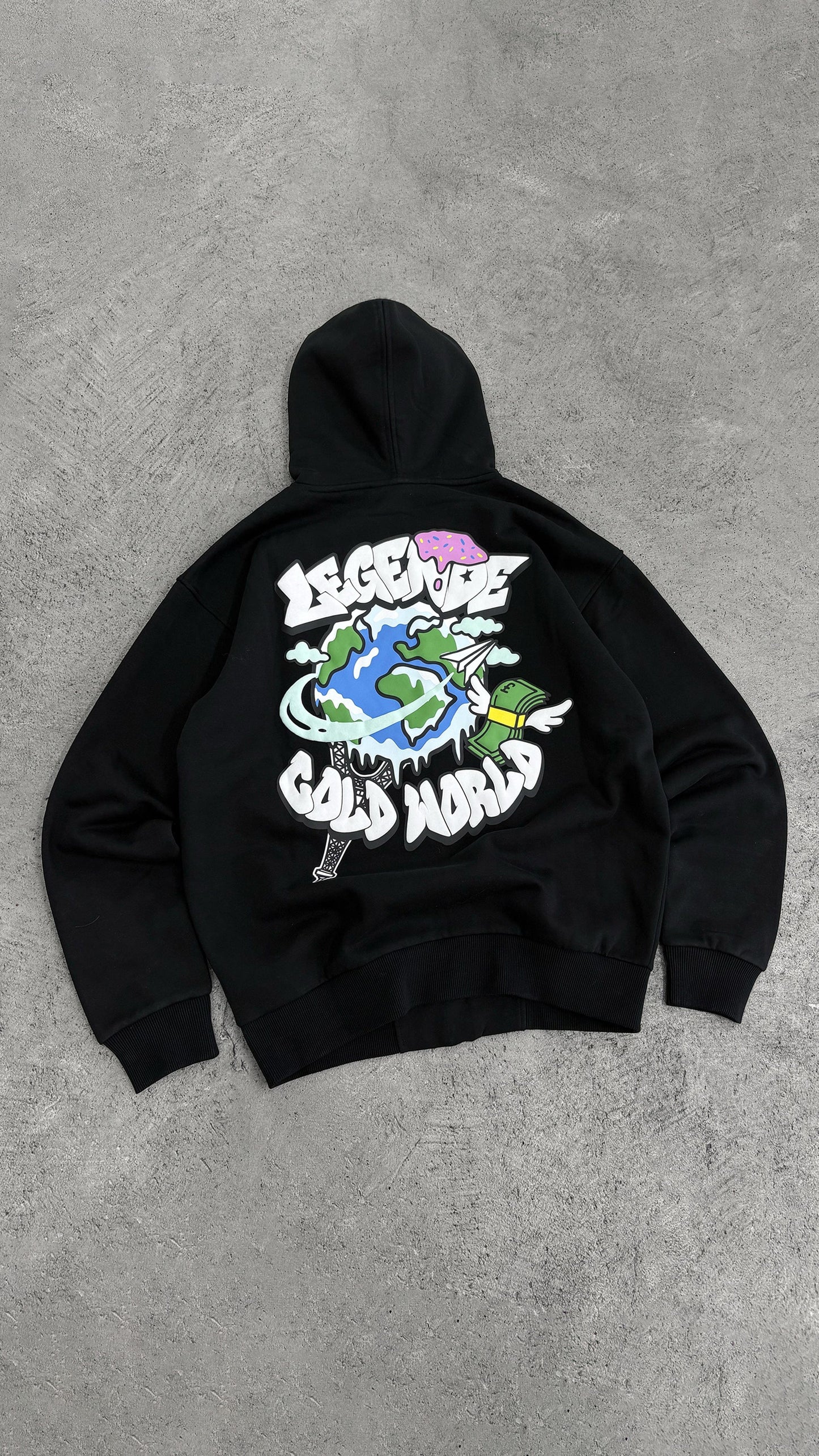Legende Paris COLD WORLD HOOD - BLACK - Kick Game
