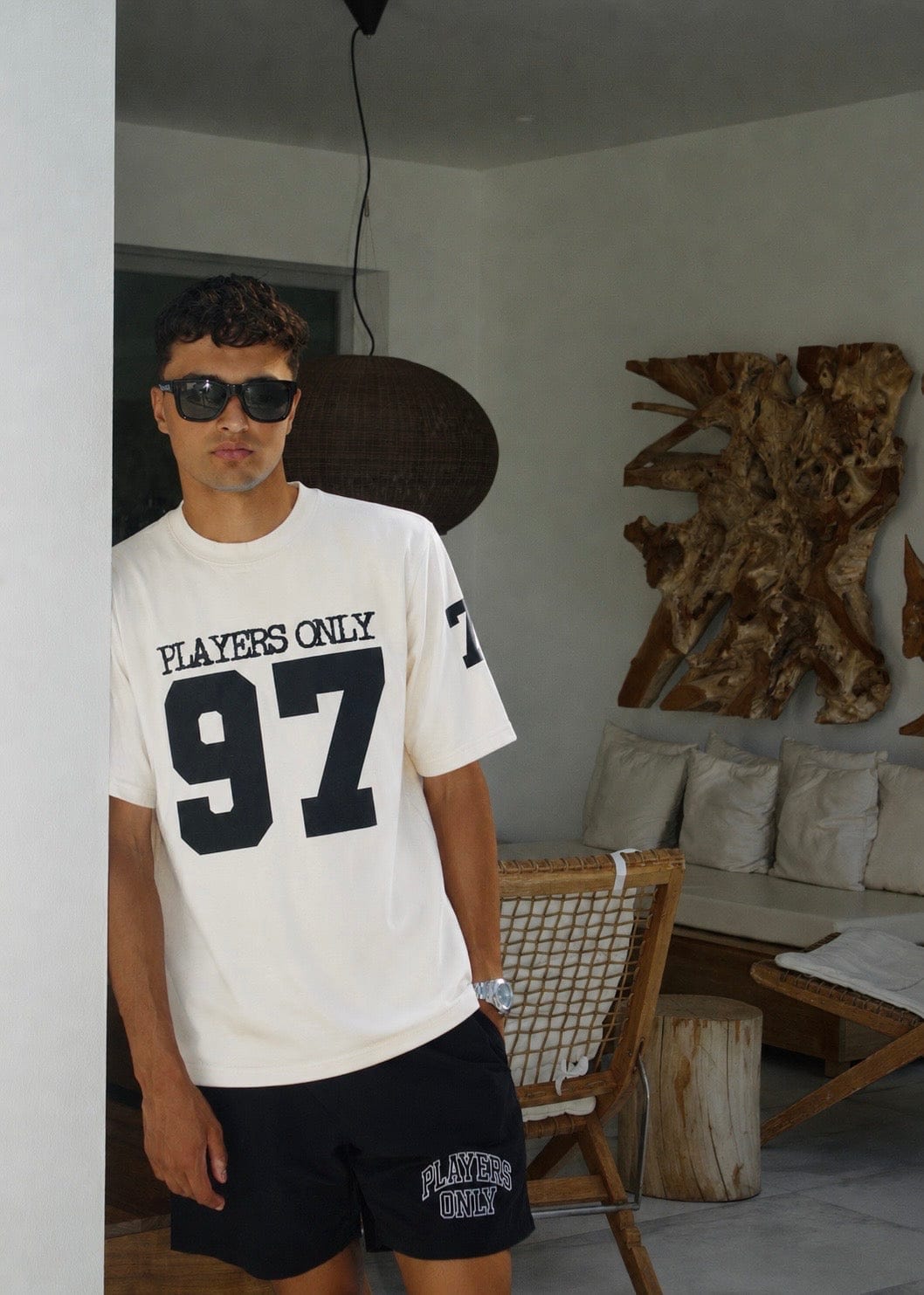 PLAYERS ONLY ECRU JERSEY TEE - Kick Game