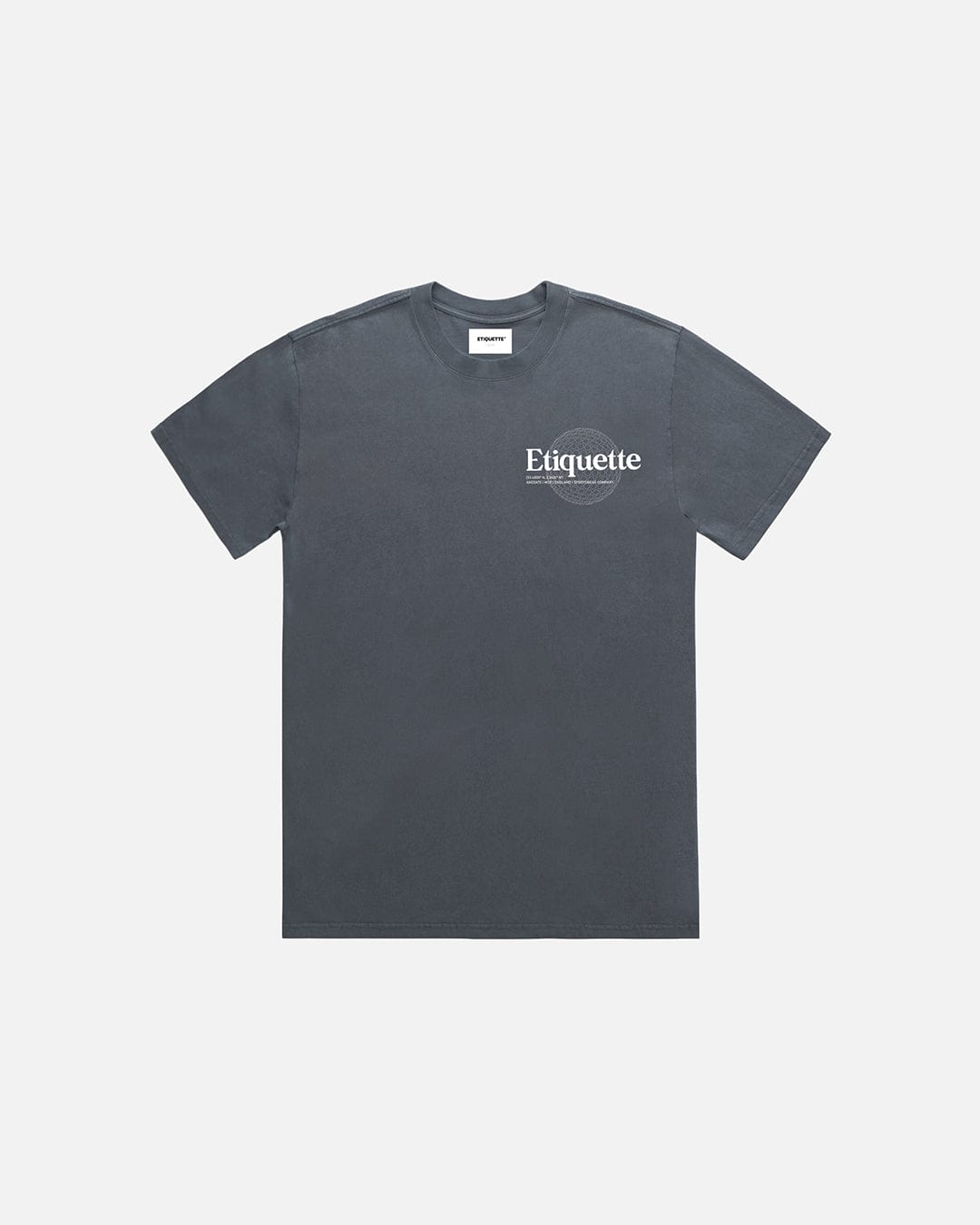 Etiquette Sphere Tee 'Faded Indigo' - Kick Game