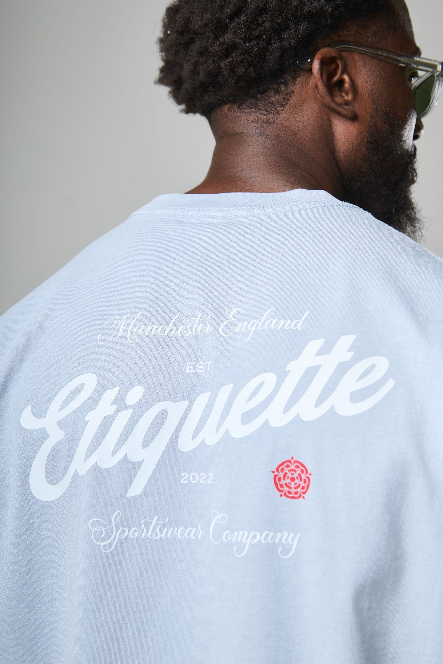Etiquette The Rose Tee 'Faded Sky' - Kick Game