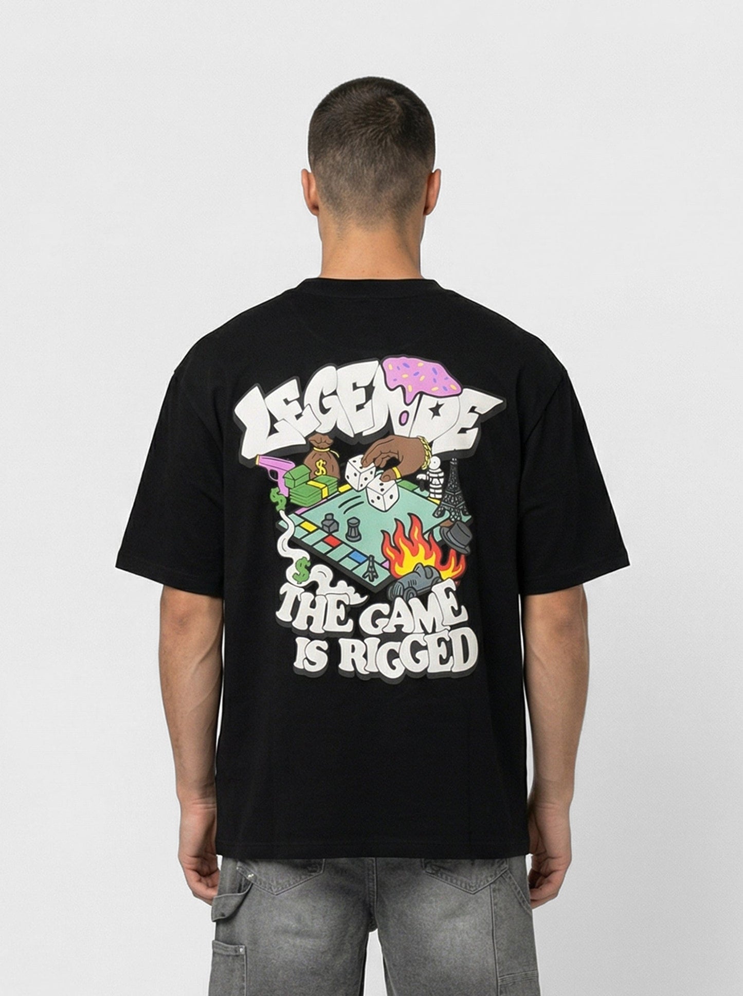 Legende Paris GAME IS RIGGED T-SHIRT - BLACK - Kick Game