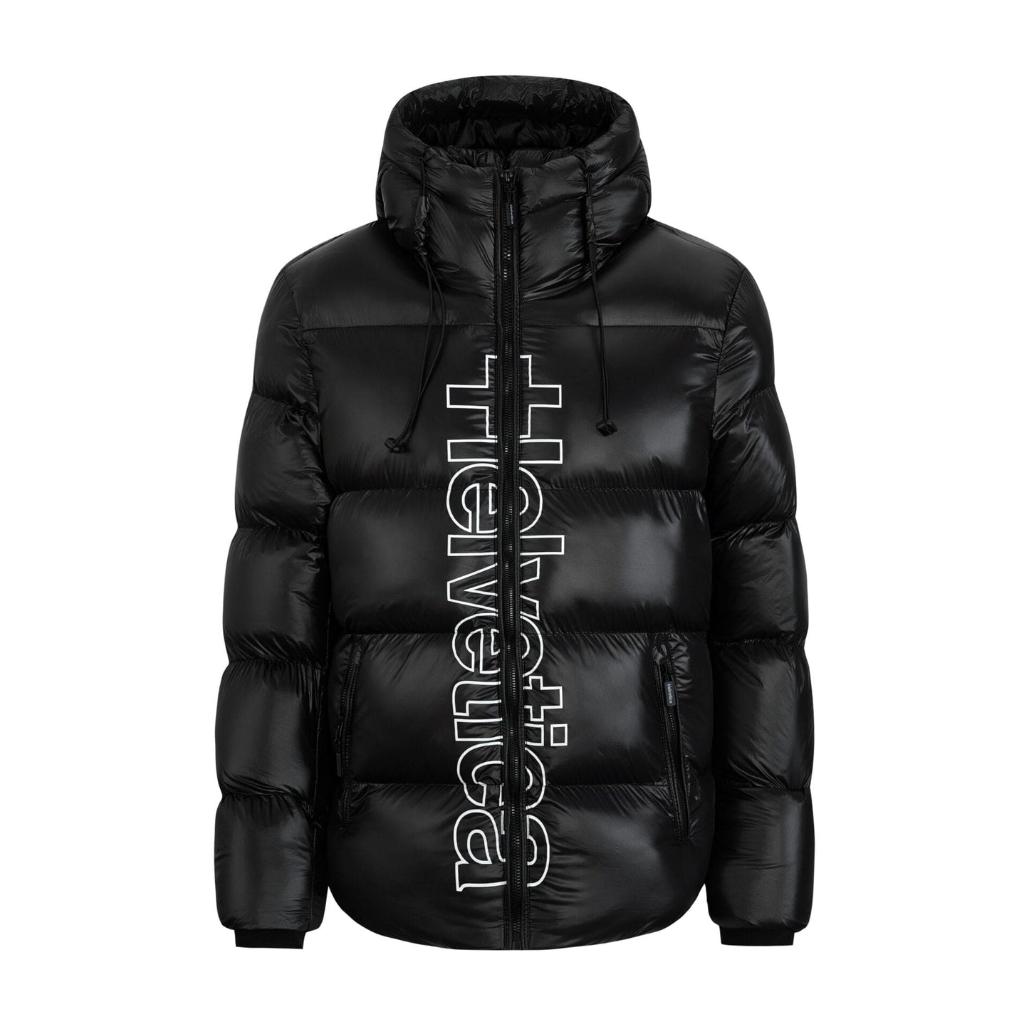 Helvetica Mountain Pioneers Silver 2 Hooded Down Jacket - Kick Game