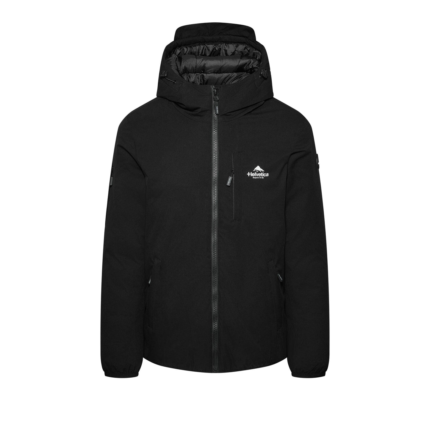 Helvetica Mountain Pioneers Eyeblock Hooded Windbreaker Jacket - Kick Game