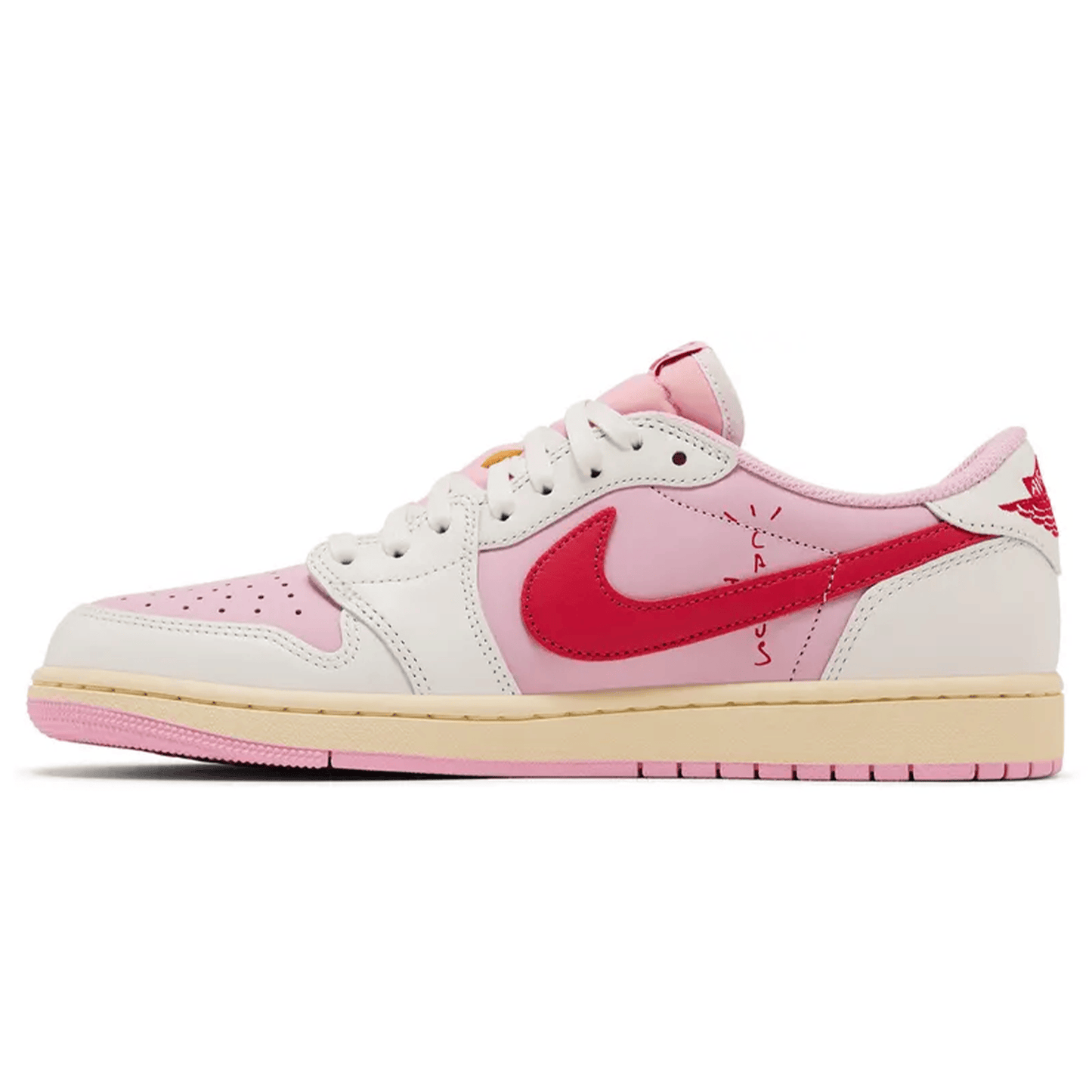 Travis Scott x Air Jordan 1 Retro Low OG 'Sail Tropical Pink' - Kick Game