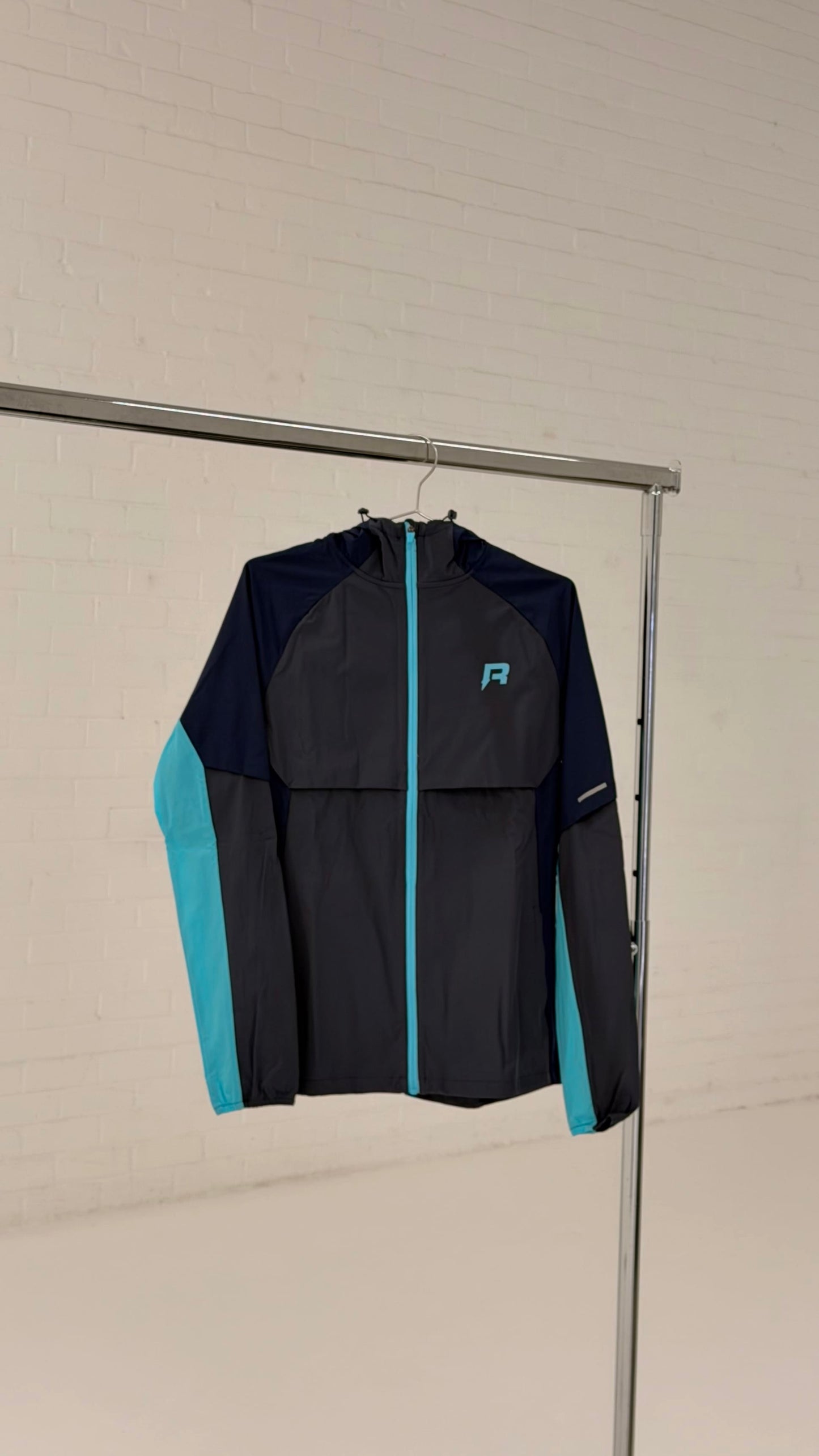 Reprimo Vortex Windbreaker Jacket 'Blue Steel Cyan' - Kick Game