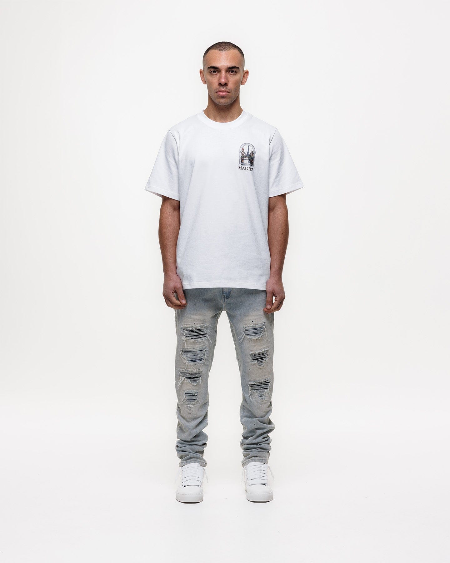 Magiri Indigo Ripped Slim Jeans 'Blue' - Kick Game