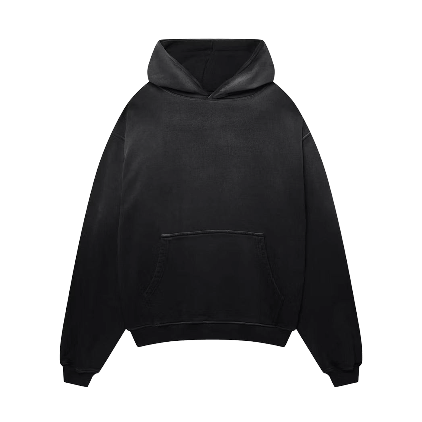 KAIZEN MARKET BLANK HEAVYWEIGHT FADE OUT HOODIE BLACK - Kick Game