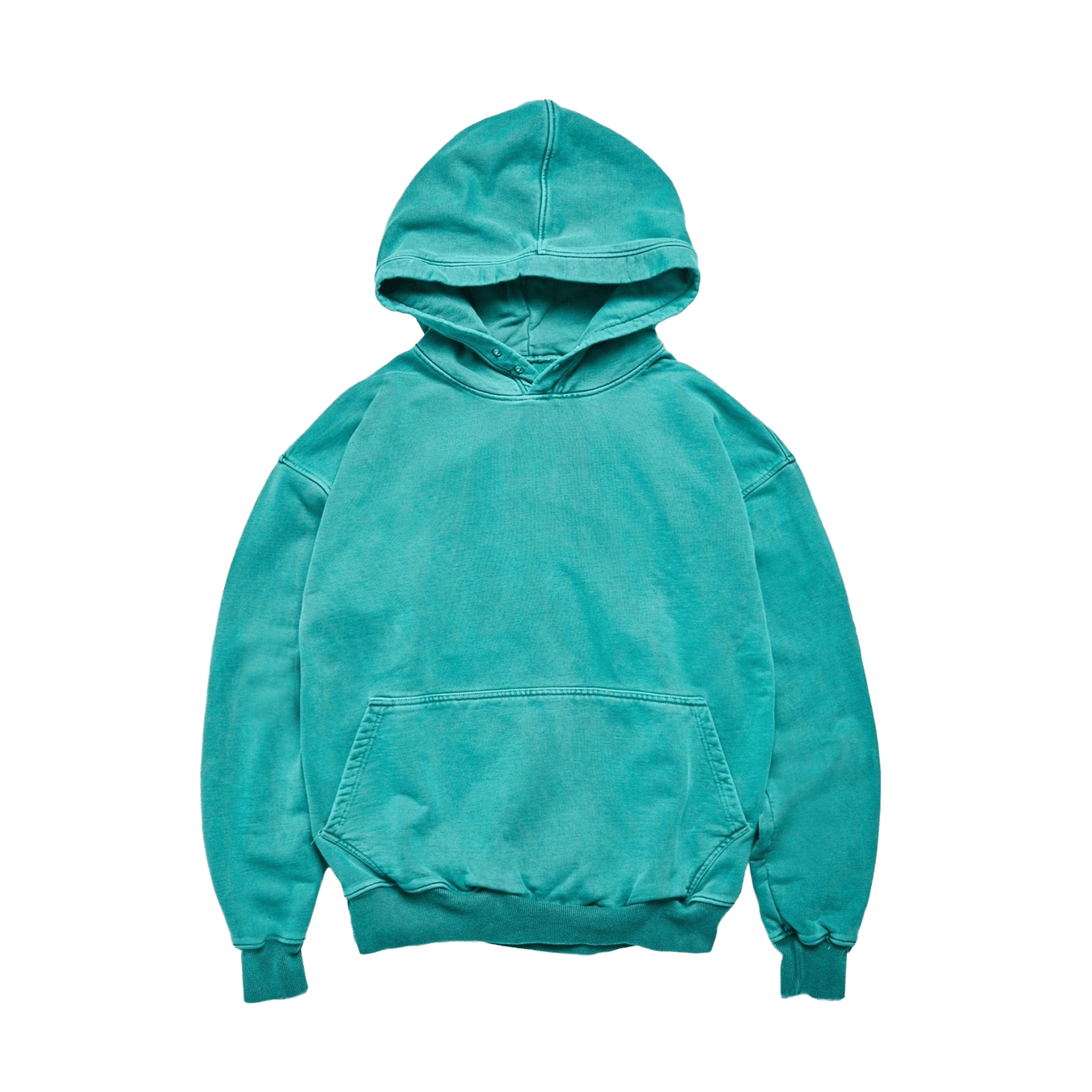 KAIZEN MARKET WASHED BLANK HOODIE GREEN - Kick Game