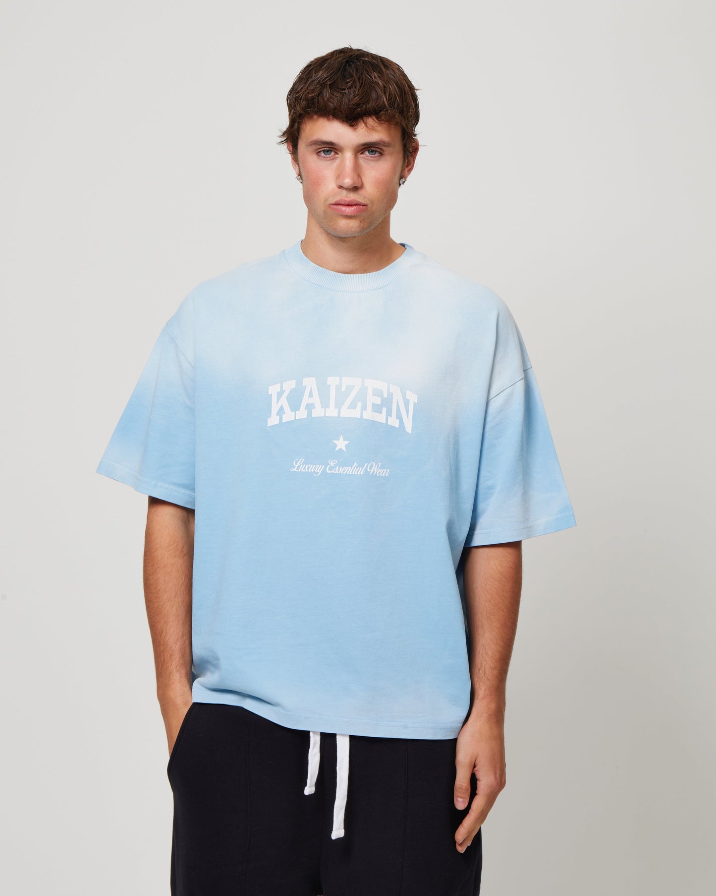 KAIZEN MARKET SUNFADED TEE BLUE - Kick Game
