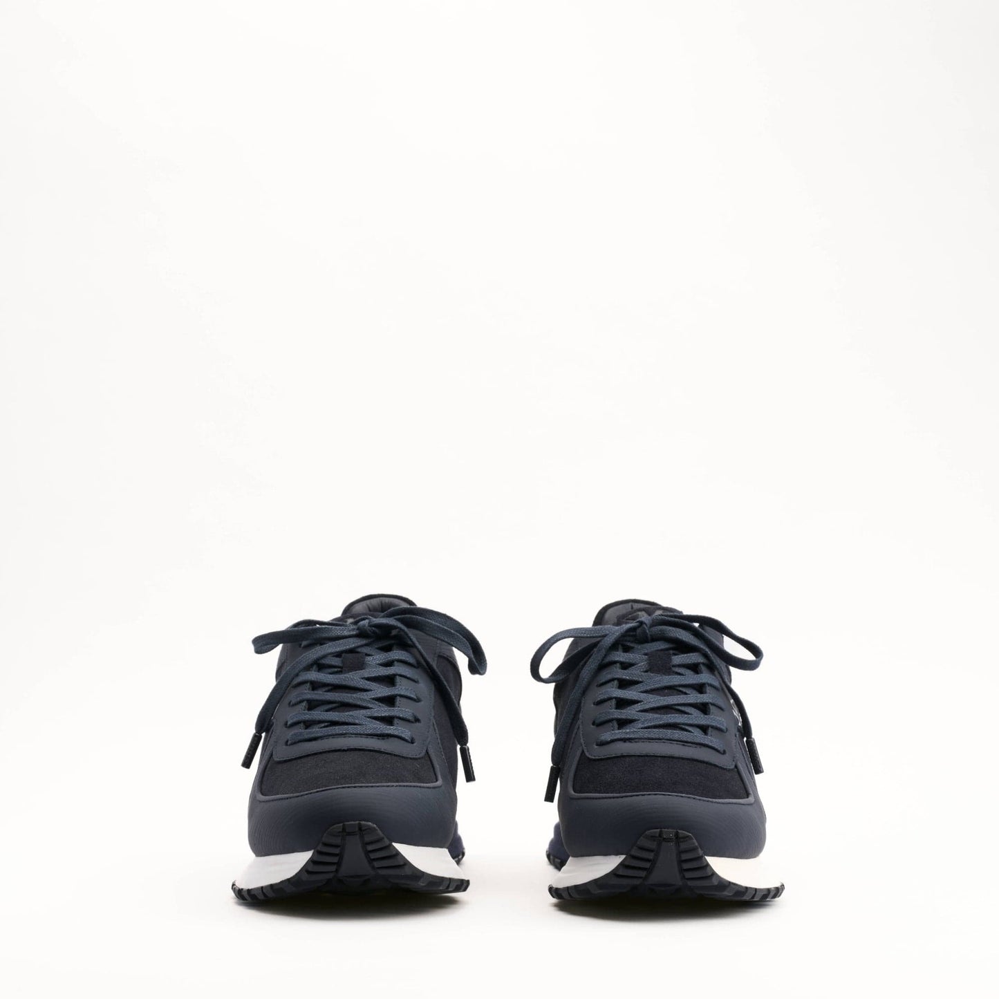 MALLET Boundary Men's Navy Ripple Leather Trainers - Kick Game