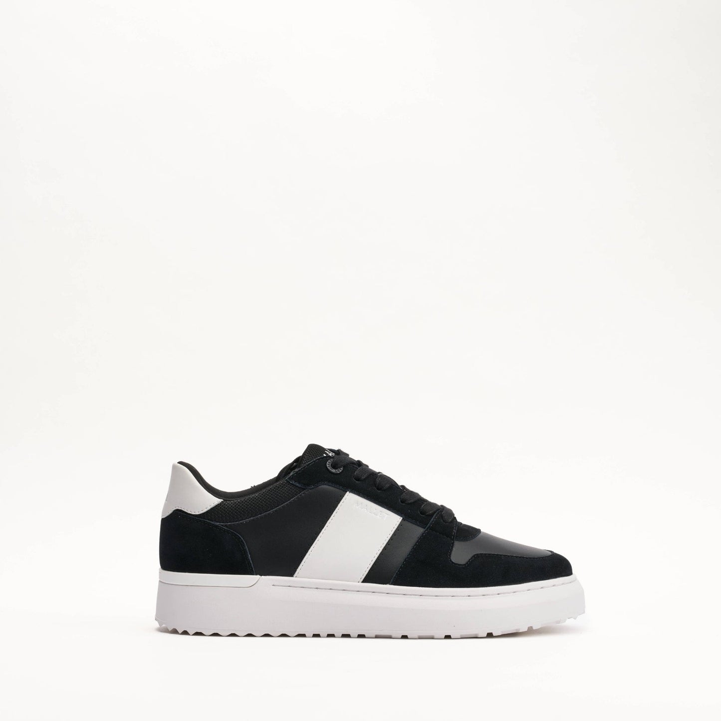 MALLET Hoxton Lite Men's Black White Leather Trainers - Kick Game