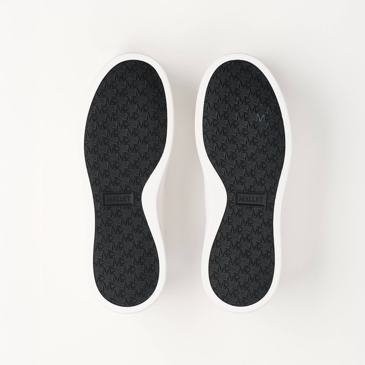 MALLET Lansbury Men's White Nappa Leather Trainers - Kick Game