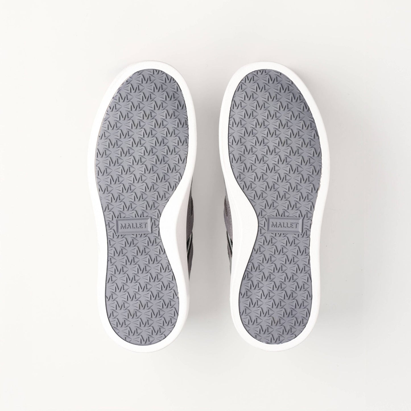 MALLET Fenchurch Men's Grey Black Leather Trainers - Kick Game
