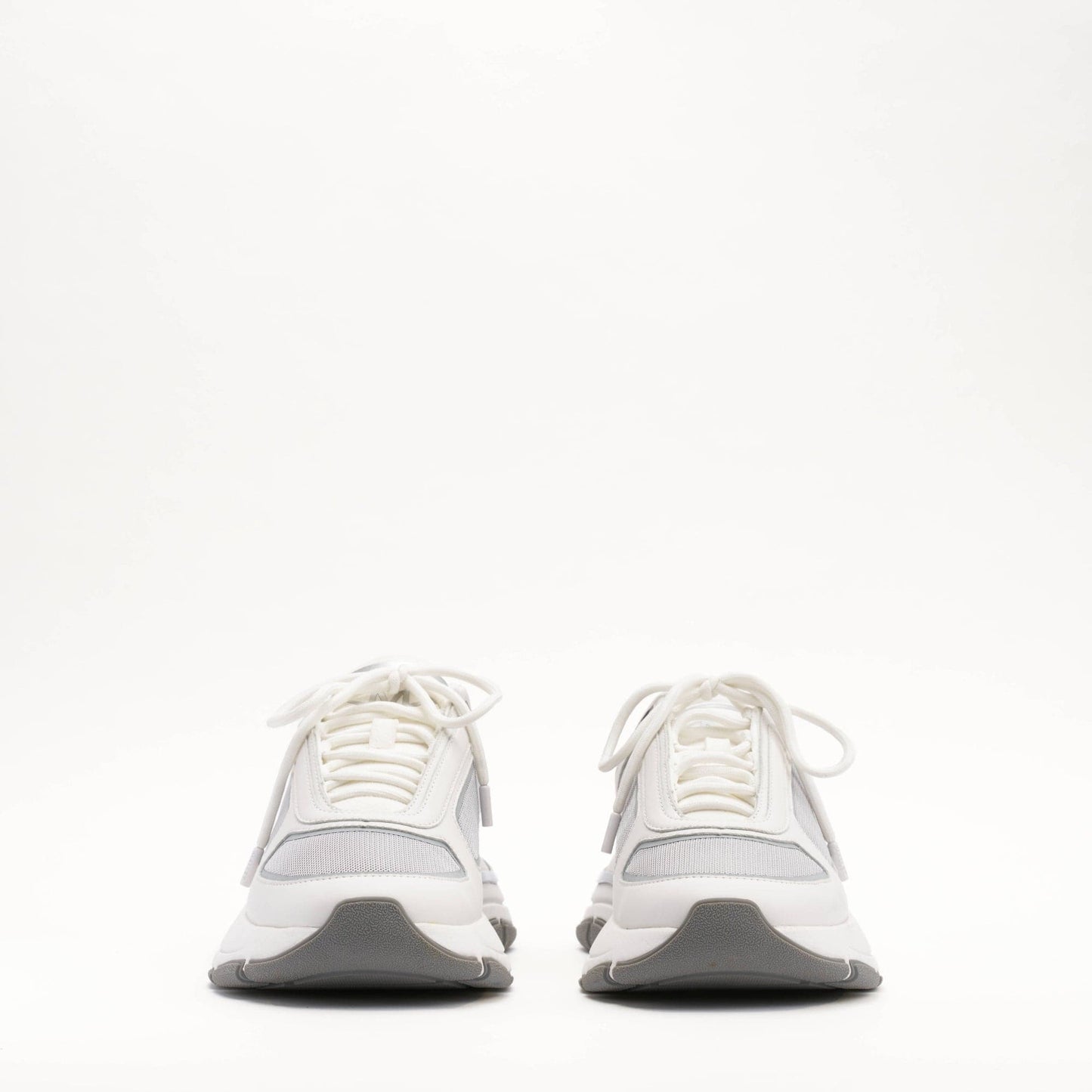 MALLET Alton Men's White Chrome Leather Trainers - Kick Game