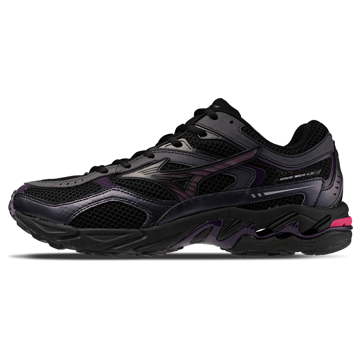 Mizuno Wave Mustang LS Sport 'Black Fuchsia Purple Blackberry Cordial' - Kick Game