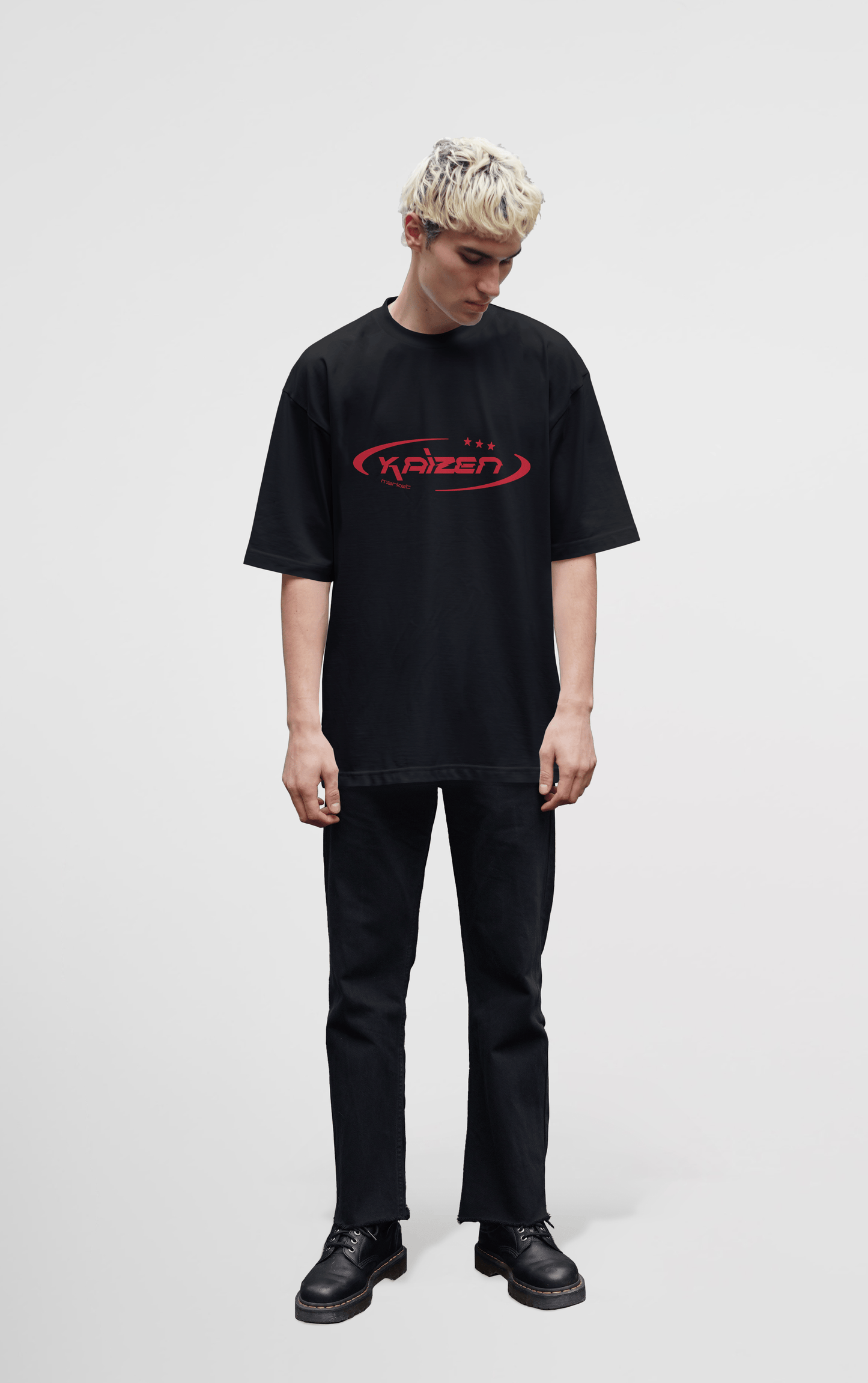 KAIZEN MARKET HI JACKER TEE BLACK - Kick Game