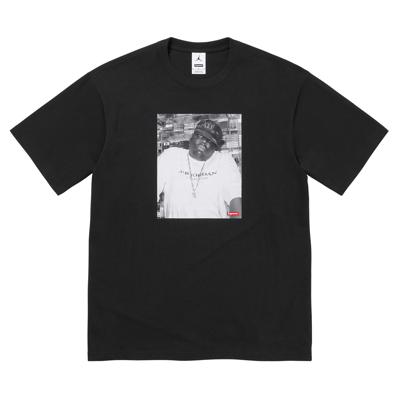 Supreme x Jordan Biggie Tee 'Black' - Kick Game