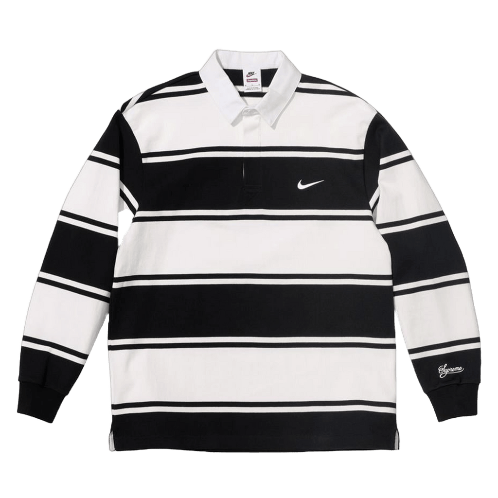 Supreme x Nike Stripe Rugby 'Black White' - Kick Game