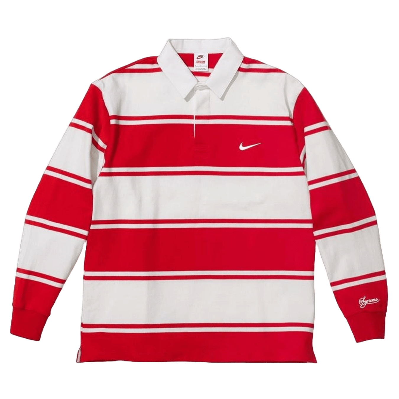 Supreme x Nike Stripe Rugby 'Red White' – Kick Game Supreme x Nike Stripe Rugby 'Red White' – Kick Game