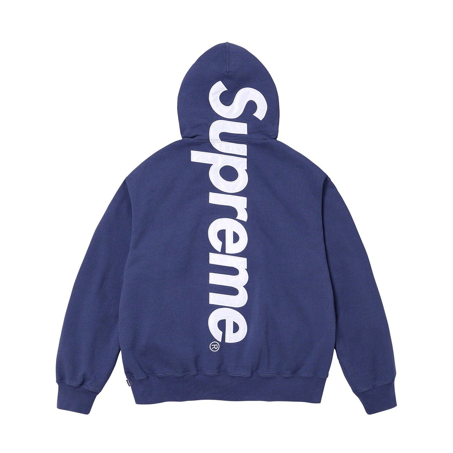 Supreme Satin Appliqué Hoodie 'Washed Navy' - Kick Game