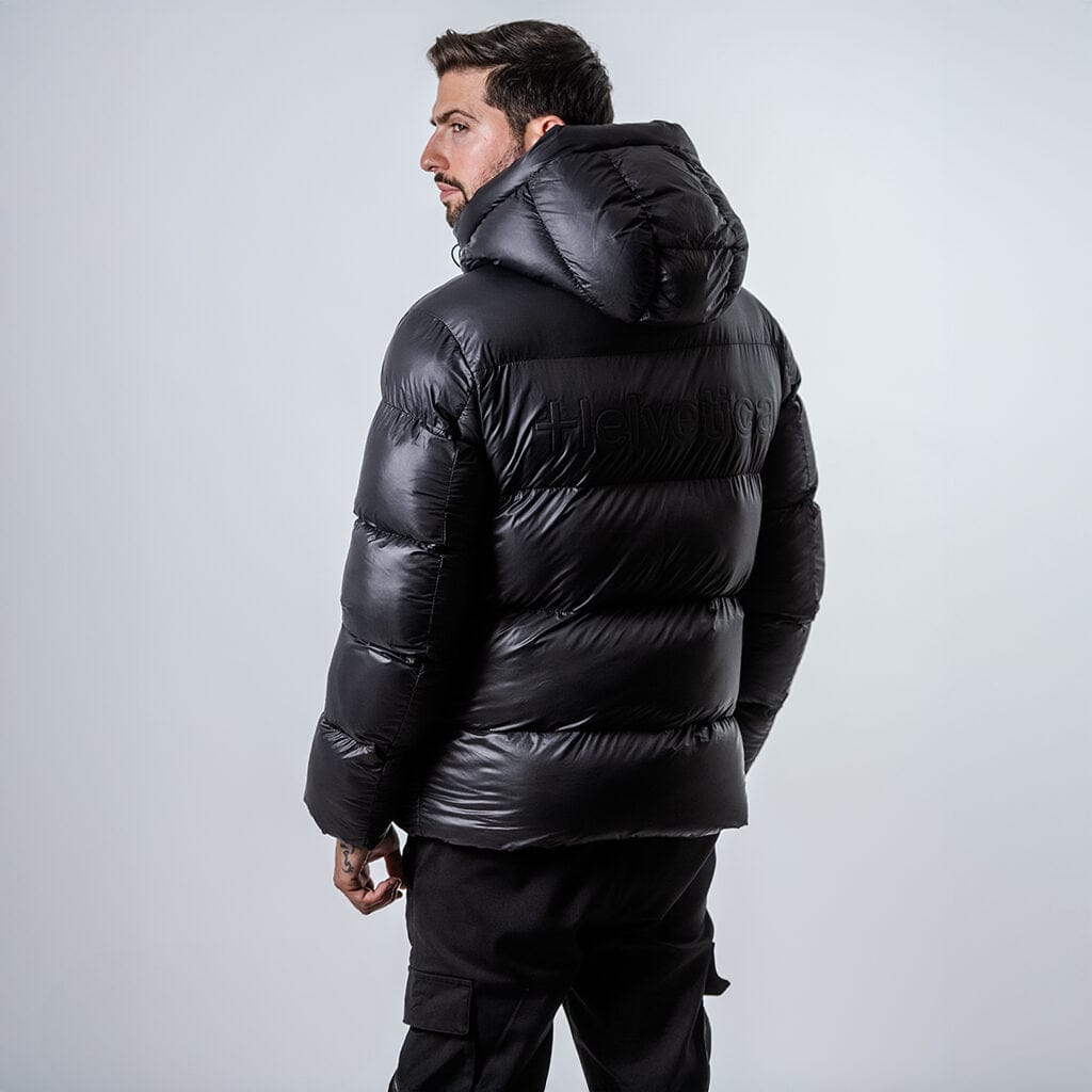 Helvetica Mountain Pioneers Silver 2 Hooded Down Jacket - Kick Game
