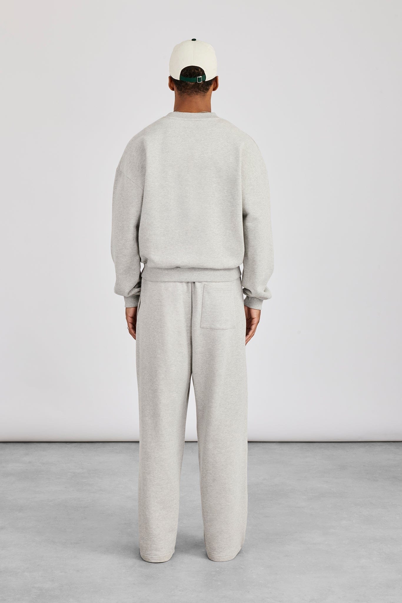Sweater & Baggy Fit Jogger - Grey Marl - Kick Game