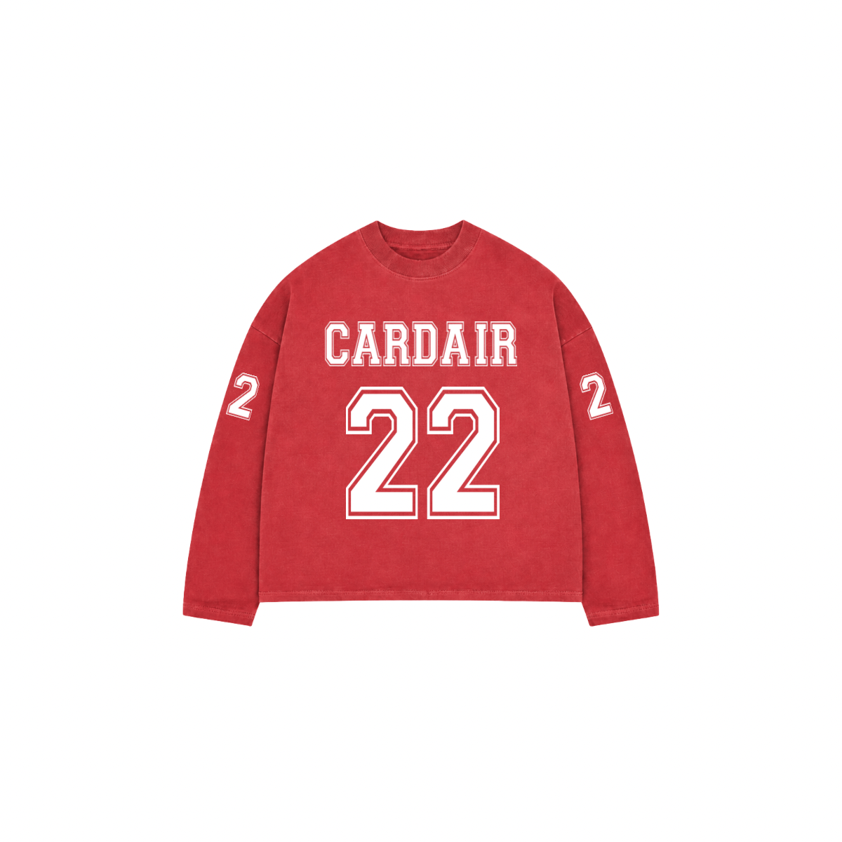 Cardair Varsity Long Sleeve T Shirt - Red - Kick Game