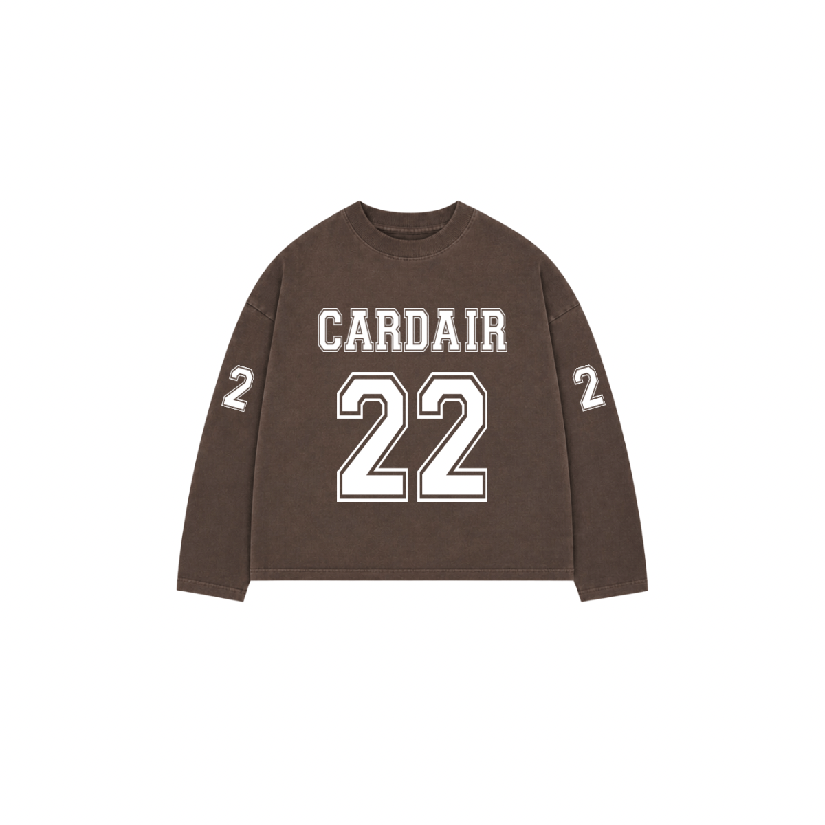Cardair Varsity Long Sleeve T Shirt - Brown - Kick Game